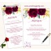 Burgundy gold menu cards printable template,(149)